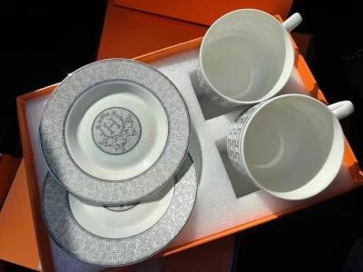 wholesale quality hermes set of 2 mugs and saucers mosaique model no. 1